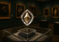 Ethereum como una joya sumamente valiosa en un museo donde hay puras obras de arte.