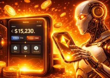 Un robo de IA operando una wallet de criptomonedas.