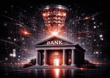 Un banco junto a una computadora cuántica.