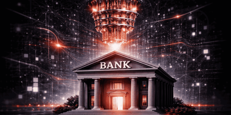 Un banco junto a una computadora cuántica.