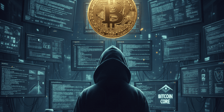 Una persona trabajando en el desarrollo de Bitcoin.