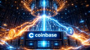 Una computadora cuántica atacando a la plataforma Coinbase.