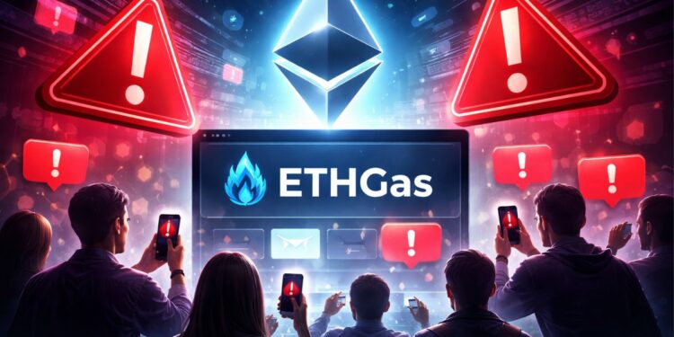 Imagen con usuarios de la comunidad Ethereum cuestionando un proyecto llamada ETHGas.