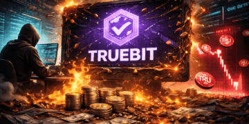 Un hacker operando en un computadora para atacar al protocolo Truebit.