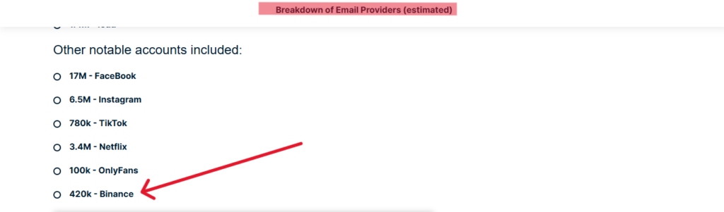 Captura de pantalla de un informe de ExpressVPN sobre una filtración de credenciales de usuarios.
