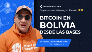 Portada de Separando el Dinero y el Estado con AchachilaBTC de BitcoinResearch Bolivia.