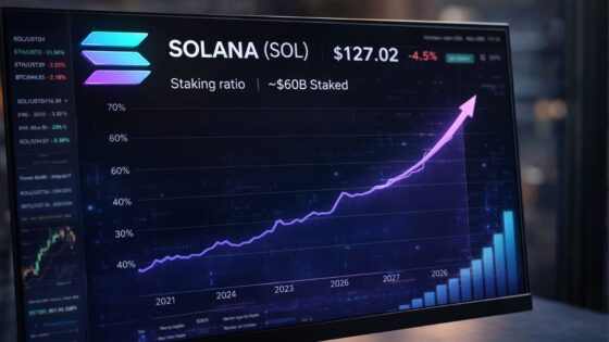 Staking de Solana toca un máximo histórico 