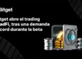 Banner de Bitget TradFi tras demanda récord en beta, con caja fuerte abierta, lingotes de oro y activos tradicionales, fondo negro corporativo.