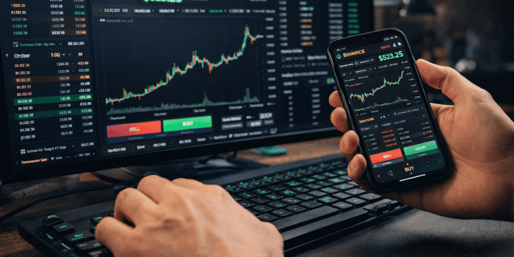 Una persona haciendo trading de TAO en Binance.