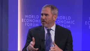Brad Garlinhouse, CEO de Ripple Labs, en Davos.