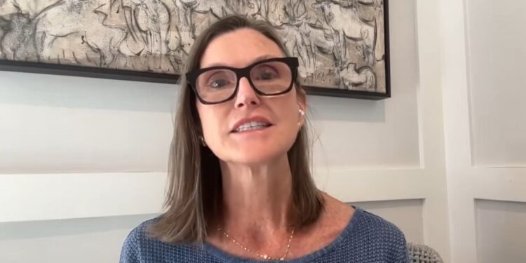 Cathie Wood, CEO de Ark Invest, en una transmisión por YouTube.