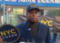 Fotografía del exalcalde de Nueva York, Eric Adams, promocionando NYC.