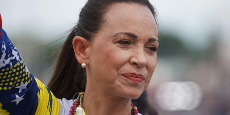 Fotografía de la líder opositora venezolana María Corina Machado.