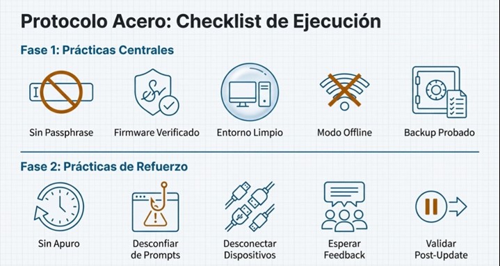 Proceso para actualizar el firmware de una wallet de Bitcoin de manera segura