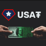 Logo de USAT y dos manos intercambiando un billete de dólar.