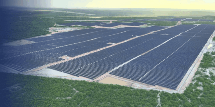 Vista aérea del conjunto fotovoltaico de Engie en Assú Sol, Brasil.