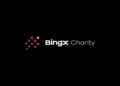 Nuevo logo de BingX Charity con estrellas sobre fondo negro
