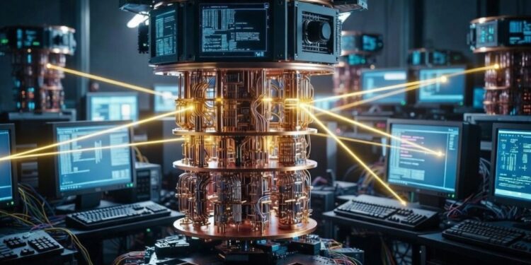 Un ordenador cuántico atacando a computadoras clásicas.