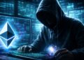 Un hacker explotando una plataforma vinculada a la red de criptomonedas Ethereum.