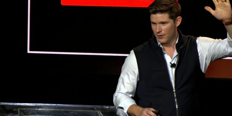 Jeff Walton de Strive exponiendo en Vitcoin for Corporations 2026.