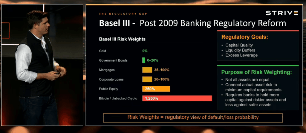 Captura de la presentación de Jeff Walton en un evento sobre bitcoin en Las Vegas