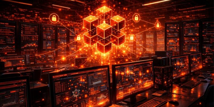 Un centro de computación con ordenadores operando nodos de una red de criptomonedas.