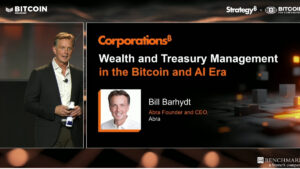 Imagen de la presentación de Bill Barhydt en Bitcoin for Corporation