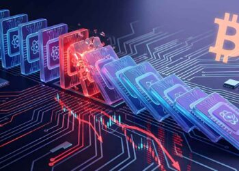 tarjetas digitales cayendo en efecto dominó