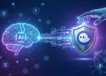 Imagen de cerebro y logo de phantom en color morado describiendo la integración de la ia.