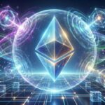 Imagen de un logo de ethereum formando un escudo al rededor para protegerse de la cuantica