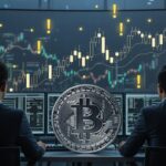 moneda de bitcoin y analistas de gráficos de precio