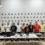 9 personas capturadas en Colombia por sicariato junto a agentes de fuerzas especiales.