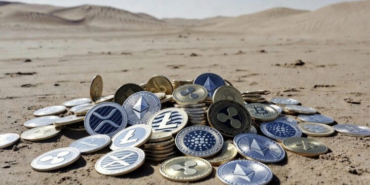 criptomonedas y detrás un desierto inóspito