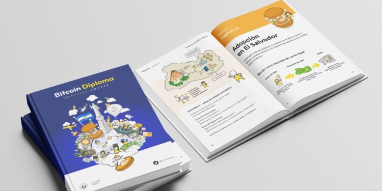 Fotografía del libro del diplomado de bitcoin 2.0.