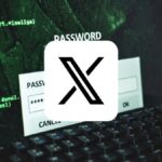 Un hacker vulnerando una contraseña y el logo de X en el centro.