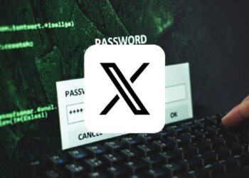 Un hacker vulnerando una contraseña y el logo de X en el centro.