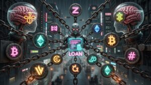 un robot resguardando el colateral de un préstamo de bitcoin.