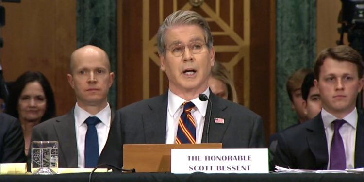 Fotografía al secretario del Tesoro de EE. UU., Scott Bessent.