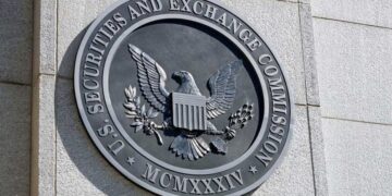 Fotografía del logo de la SEC en EE. UU.