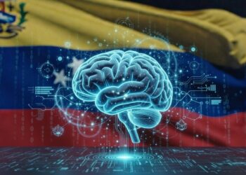 Bandera de Venezuela y dibujo en representación de la IA.