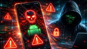 Un dispositivo Android comprometido por hackers.