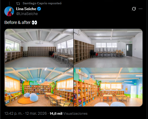 El antes y después de una biblioteca pública
