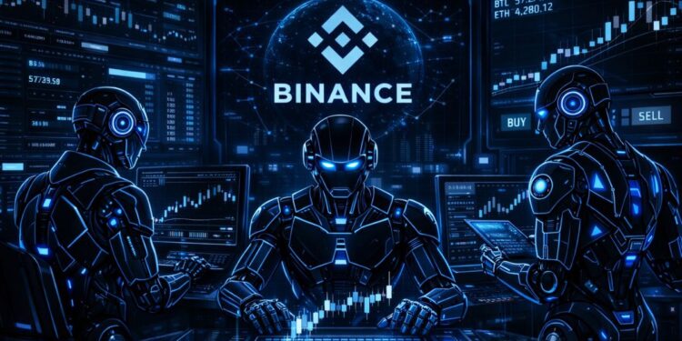 Robots de IA operando en el exchange Binance.