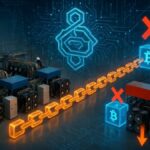 La red Bitcoin en funcionamiento, con mineros procesando bloques.