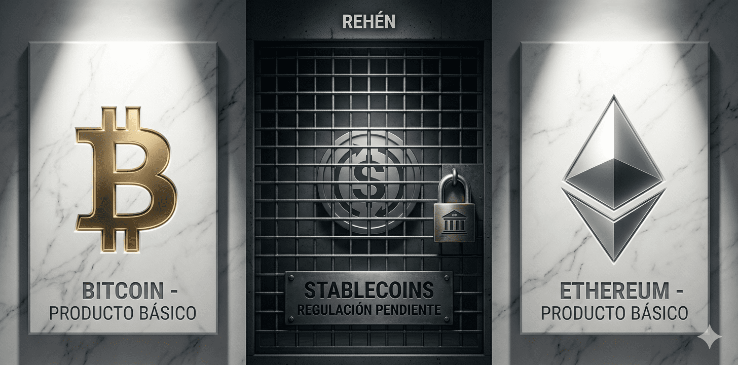 BTC y ETH conquistan su estatus; pero las stablecoins quedan como rehenes de la banca