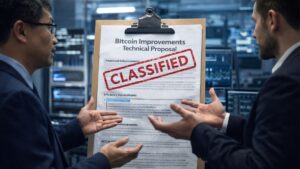 Desarrolladores de Bitcoin discutiendo por el cierre de una propuesta.