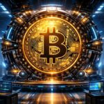 Un centro computacional con operadores de Bitcoin.