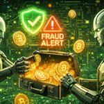 Robots de IA evitando estafas con criptomonedas.