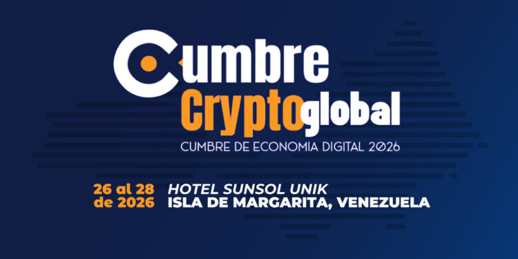 Promocional de Cumbre Crypto Global 2026, del 26 al 28 de Marzo de 2026. Hotel Sunsol Unik, Isla de Margarita, Venezuela.
