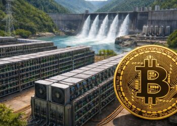 Un centro de minería de Bitcoin conectado a una fuente de energía hidroléctrica.